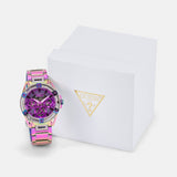 Buy Shop Guess Fusion Chronograph Purple Dial Purple Steel Strap Watch for Women - GW0552L4 USA Online