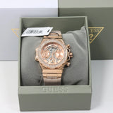 Buy Shop Guess Fusion Chronograph Rose Gold Dial Rose Gold Steel Strap Watch for Women - GW0552L3 USA Online