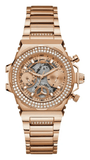 Buy Shop Guess Fusion Chronograph Rose Gold Dial Rose Gold Steel Strap Watch for Women - GW0552L3 USA Online