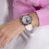Buy Shop Guess Fusion Chronograph White Dial White Leather Strap Watch For Women - GW0553L2 USA Online