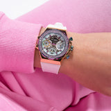 Buy Shop Guess Fusion Chronograph White Dial White Leather Strap Watch For Women - GW0553L2 USA Online