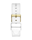 Buy Shop Guess Fusion Chronograph White Dial White Leather Strap Watch For Women - GW0553L2 USA Online