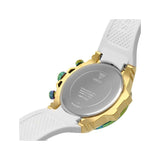 Buy Shop Guess Fusion Chronograph White Dial White Leather Strap Watch For Women - GW0553L2 USA Online