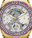 Buy Shop Guess Fusion Chronograph White Dial White Leather Strap Watch For Women - GW0553L2 USA Online
