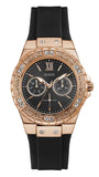 Buy Shop Guess Fusion Multifunction Black Dial Black Rubber Strap Watch For Women - GW0519L4 USA Online