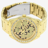 Buy Shop Guess G Twist Diamonds Gold Dial Gold Steel Strap Watch For Women - W1201L2 USA Online