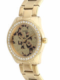 Buy Shop Guess G Twist Diamonds Gold Dial Gold Steel Strap Watch For Women - W1201L2 USA Online