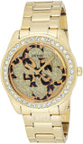 Buy Shop Guess G Twist Diamonds Gold Dial Gold Steel Strap Watch For Women - W1201L2 USA Online