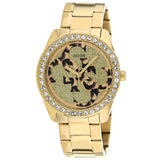 Buy Shop Guess G Twist Diamonds Gold Dial Gold Steel Strap Watch For Women - W1201L2 USA Online