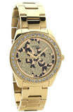 Buy Shop Guess G Twist Diamonds Gold Dial Gold Steel Strap Watch For Women - W1201L2 USA Online