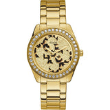 Buy Shop Guess G Twist Diamonds Gold Dial Gold Steel Strap Watch For Women - W1201L2 USA Online