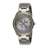 Buy Shop Guess G Twist Diamonds Purple Dial Black Steel Strap Watch For Women - W1201L4 USA Online
