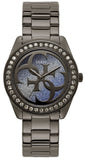 Buy Shop Guess G Twist Diamonds Purple Dial Black Steel Strap Watch For Women - W1201L4 USA Online