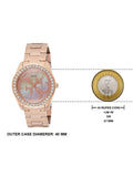Buy Shop Guess G Twist Diamonds Rose Gold Dial Rose Gold Steel Strap Watch For Women - W1201L3 USA Online