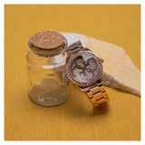 Buy Shop Guess G Twist Diamonds Rose Gold Dial Rose Gold Steel Strap Watch For Women - W1201L3 USA Online