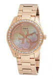 Buy Shop Guess G Twist Diamonds Rose Gold Dial Rose Gold Steel Strap Watch For Women - W1201L3 USA Online