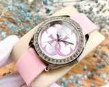 Buy Shop Guess G-Twist Diamonds Silver Dial Pink Rubber Strap Watch for Women - W1240L1 USA Online