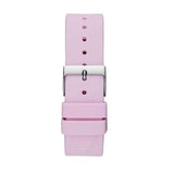 Buy Shop Guess G-Twist Diamonds Silver Dial Pink Rubber Strap Watch for Women - W1240L1 USA Online