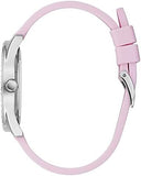 Buy Shop Guess G-Twist Diamonds Silver Dial Pink Rubber Strap Watch for Women - W1240L1 USA Online