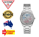 Buy Shop Guess G Twist Diamonds Silver Dial Silver Steel Strap Watch For Women - W1201L1 USA Online