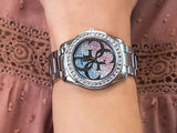 Buy Shop Guess G Twist Diamonds Silver Dial Silver Steel Strap Watch For Women - W1201L1 USA Online