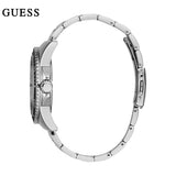 Buy Shop Guess G Twist Diamonds Silver Dial Silver Steel Strap Watch For Women - W1201L1 USA Online
