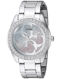 Buy Shop Guess G Twist Diamonds Silver Dial Silver Steel Strap Watch For Women - W1201L1 USA Online