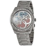 Buy Shop Guess G Twist Diamonds Silver Dial Silver Steel Strap Watch For Women - W1201L1 USA Online