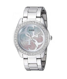 Buy Shop Guess G Twist Diamonds Silver Dial Silver Steel Strap Watch For Women - W1201L1 USA Online