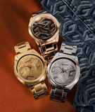 Buy Shop Guess G-Twist Gold Dial Gold Steel Strap Watch for Women - W1082L2 USA Online