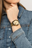 Buy Shop Guess G-Twist Gold Dial Gold Steel Strap Watch for Women - W1082L2 USA Online