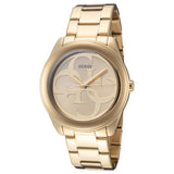Buy Shop Guess G-Twist Gold Dial Gold Steel Strap Watch for Women - W1082L2 USA Online
