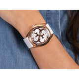 Buy Shop Guess G-Twist Gold Dial White Rubber Strap Watch for Women - W0911L7 USA Online