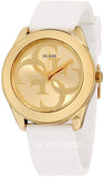 Buy Shop Guess G-Twist Gold Dial White Rubber Strap Watch for Women - W0911L7 USA Online