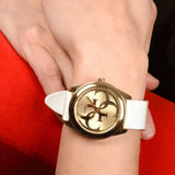 Buy Shop Guess G-Twist Gold Dial White Rubber Strap Watch for Women - W0911L7 USA Online