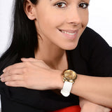 Buy Shop Guess G-Twist Gold Dial White Rubber Strap Watch for Women - W0911L7 USA Online