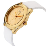 Buy Shop Guess G-Twist Gold Dial White Rubber Strap Watch for Women - W0911L7 USA Online