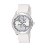 Guess G Twist Quartz White Dial White Silicone Strap Watch For Women - W0911L1