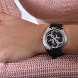 Buy Shop Guess G-Twist Quartz Black Dial Black Silicone Strap Watch For Men - W0911L8 USA Online