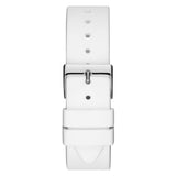 Buy Shop Guess G Twist Quartz White Dial White Silicone Strap Watch For Women - W0911L1 USA Online