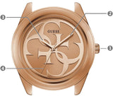 Buy Shop Guess G-Twist Rose Gold Dial Rose Gold Steel Strap Watch for Women - W1082L3 USA Online