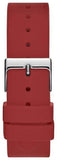 Buy Shop Guess G-Twist Silver Dial Red Rubber Strap Watch for Women - W0911L9 USA Online