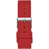 Buy Shop Guess G-Twist Silver Dial Red Rubber Strap Watch for Women - W0911L9 USA Online