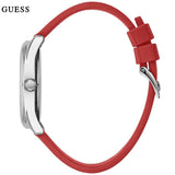 Buy Shop Guess G-Twist Silver Dial Red Rubber Strap Watch for Women - W0911L9 USA Online