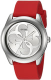 Buy Shop Guess G-Twist Silver Dial Red Rubber Strap Watch for Women - W0911L9 USA Online