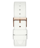 Buy Shop Guess G Twist White & Gold Dial White Silicone Strap Watch For Women - W0911L5 USA Online