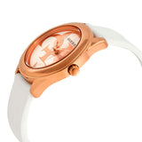 Buy Shop Guess G Twist White & Gold Dial White Silicone Strap Watch For Women - W0911L5 USA Online