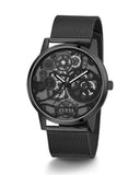 Buy Shop Guess Gadget Black Dial Black Mesh Bracelet Watch for Men - GW0538G3 USA Online