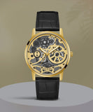 Buy Shop Guess Gadget Gold Dial Black Leather Strap Watch for Men - GW0570G1 USA Online