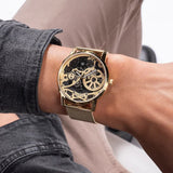 Buy Shop Guess Gadget Gold Dial Gold Mesh Bracelet Watch for Men - GW0538G2 USA Online